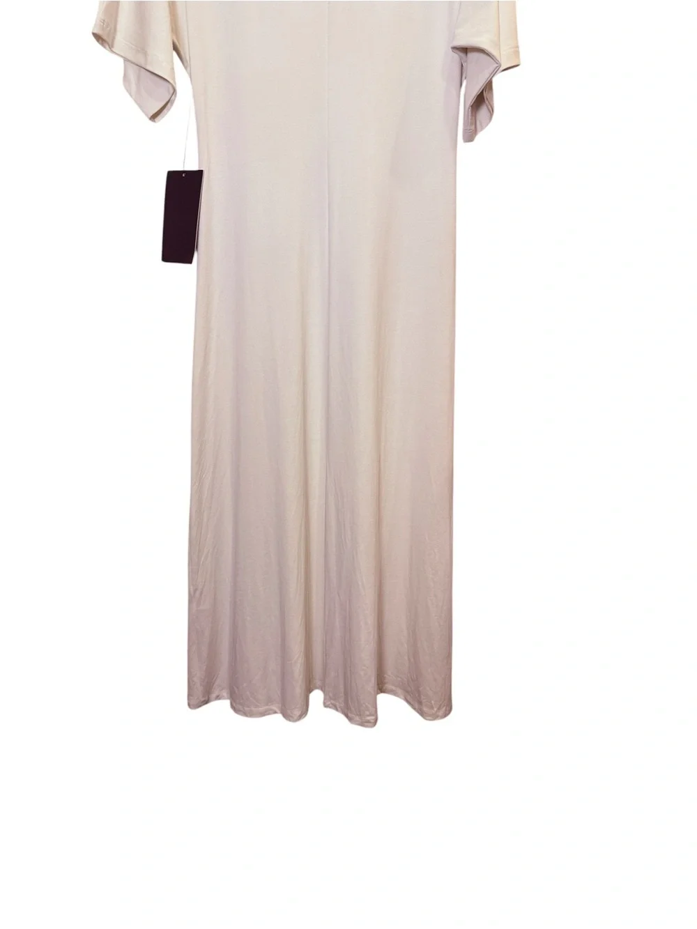Tuckernuck Women’s Cream Streamlined Cotton Blend Gathered Waist Maxi Dress sz S - Picture 8 of 16